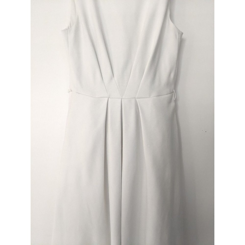 Trina Turk White Jacquard Sleeveless Daisy Princess Dress, Size 2